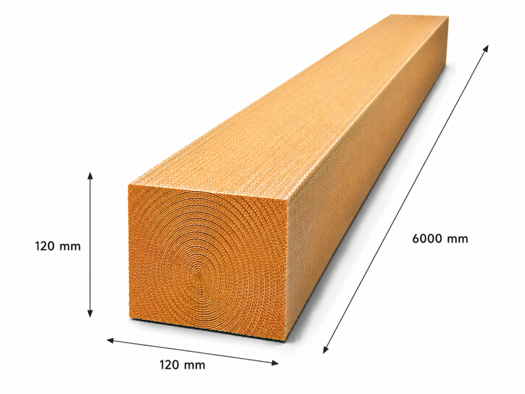 Luc C24 építő fűrészáru 120x120x6000 mm
