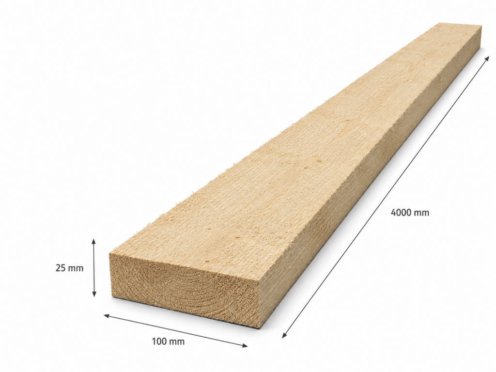 Luc C24 építő fűrészáru 25x100x4000 mm