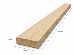 Luc C24 építő fűrészáru 25x100x4000 mm