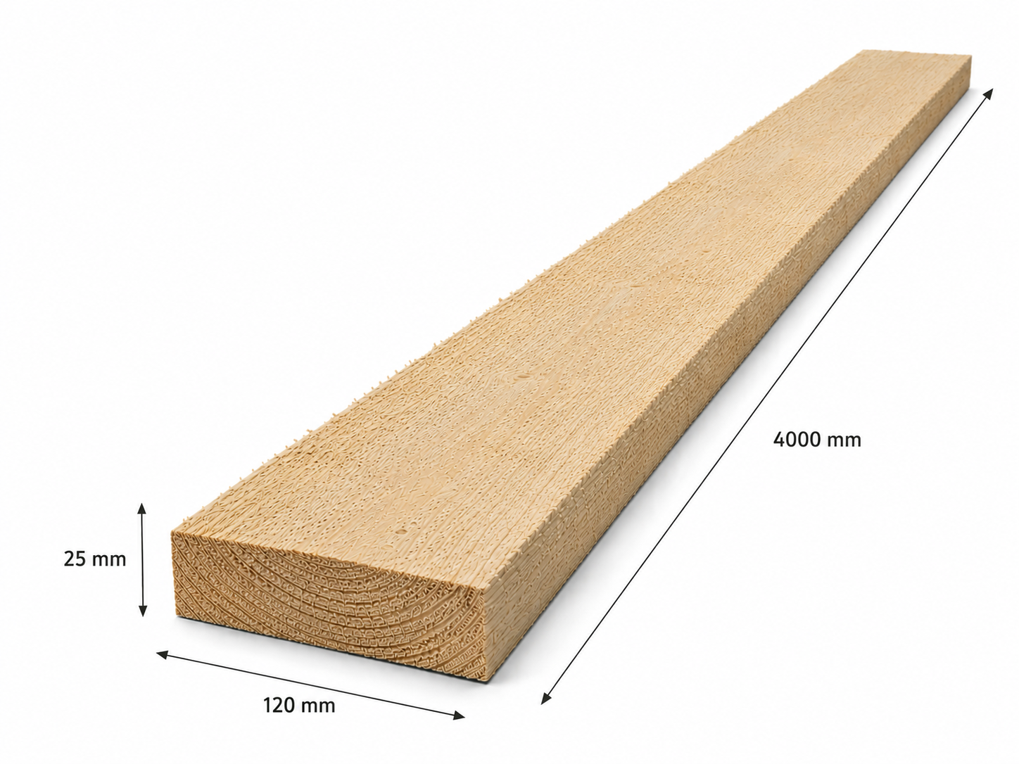 Luc C24 építő fűrészáru 25x120x4000 mm