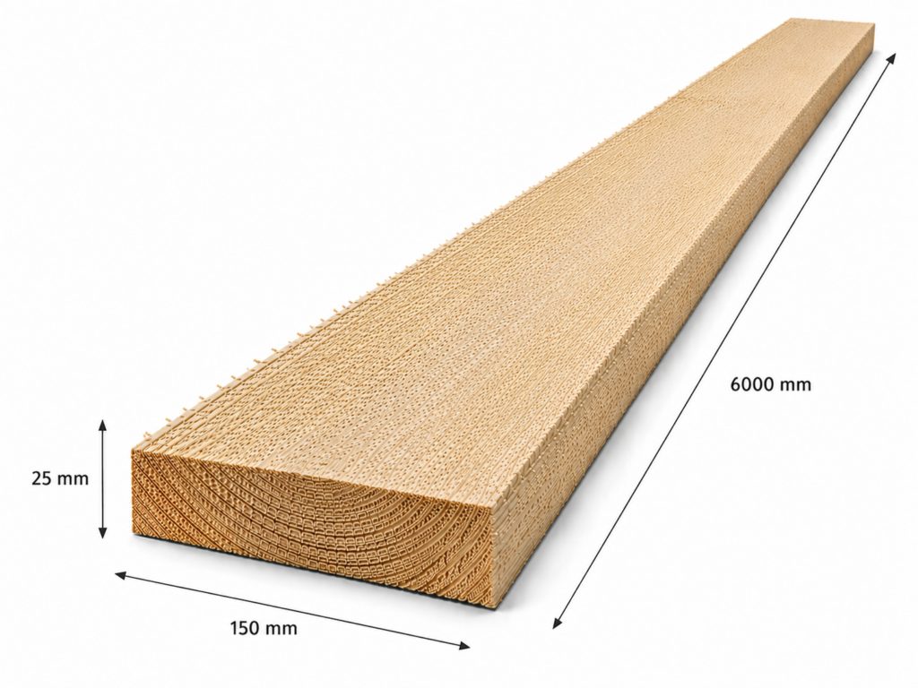 Luc C24 építő fűrészáru 25x150x6000 mm