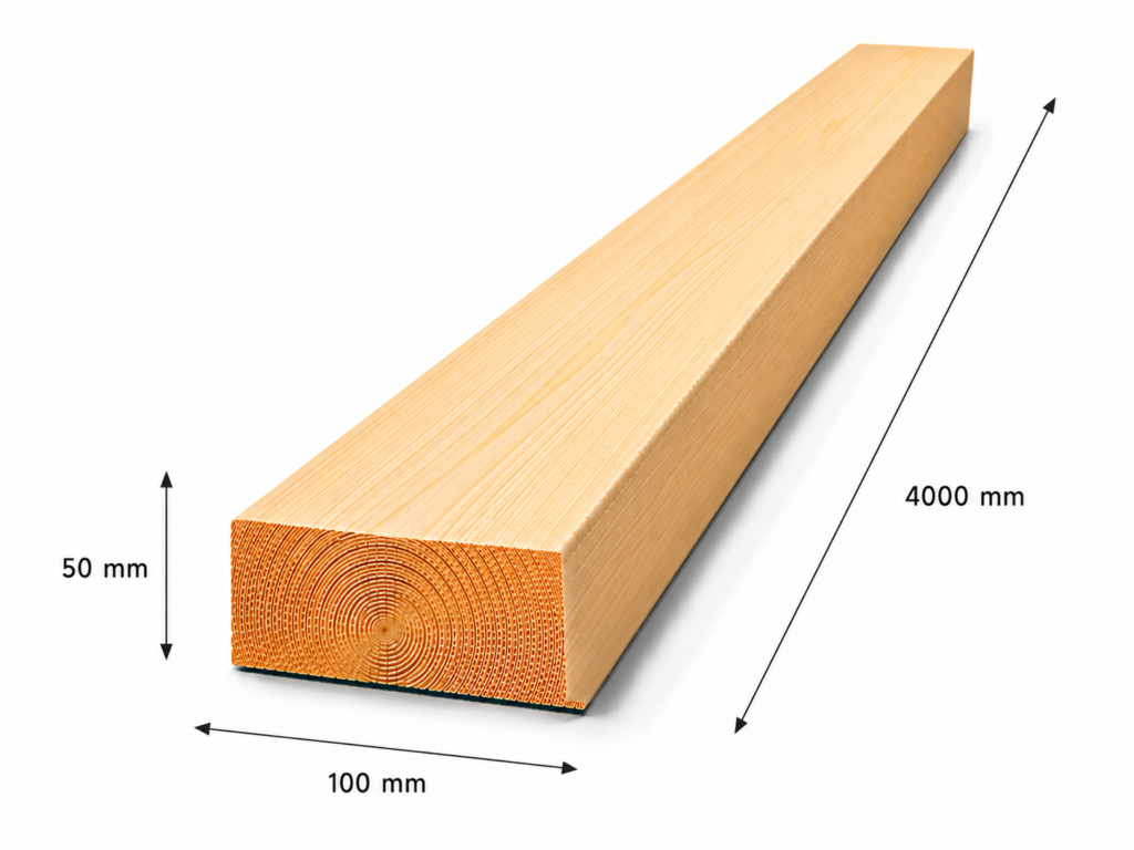 Luc C24 építő fűrészáru 50x100x4000 mm