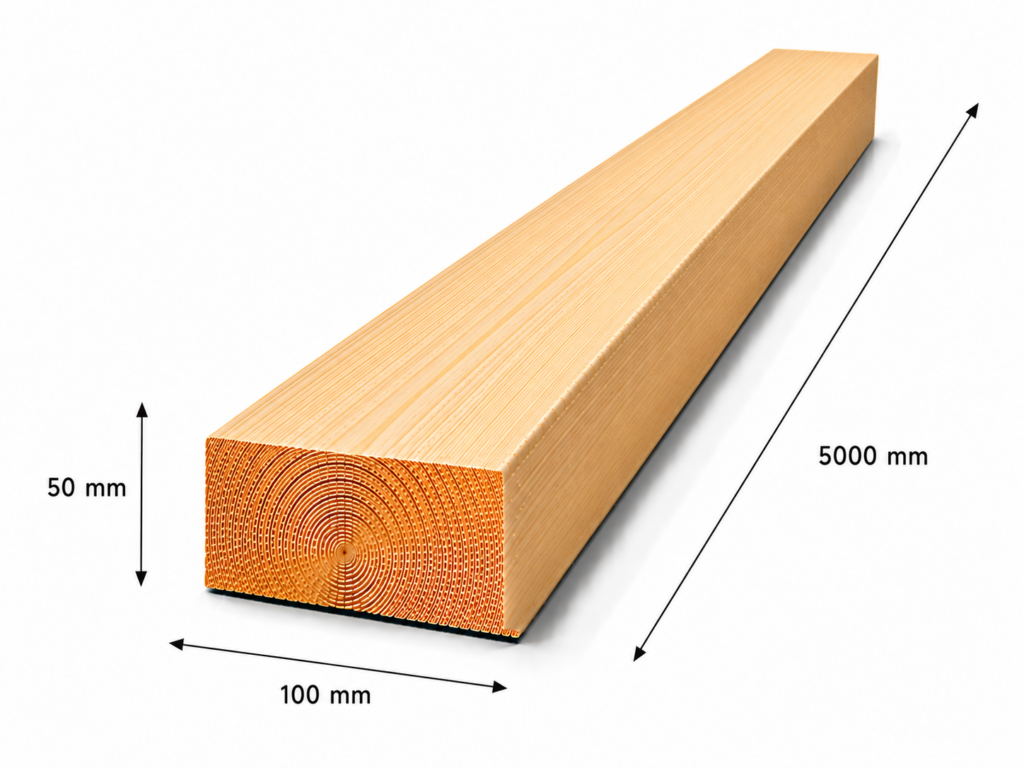 Luc C24 építő fűrészáru 50x100x5000 mm