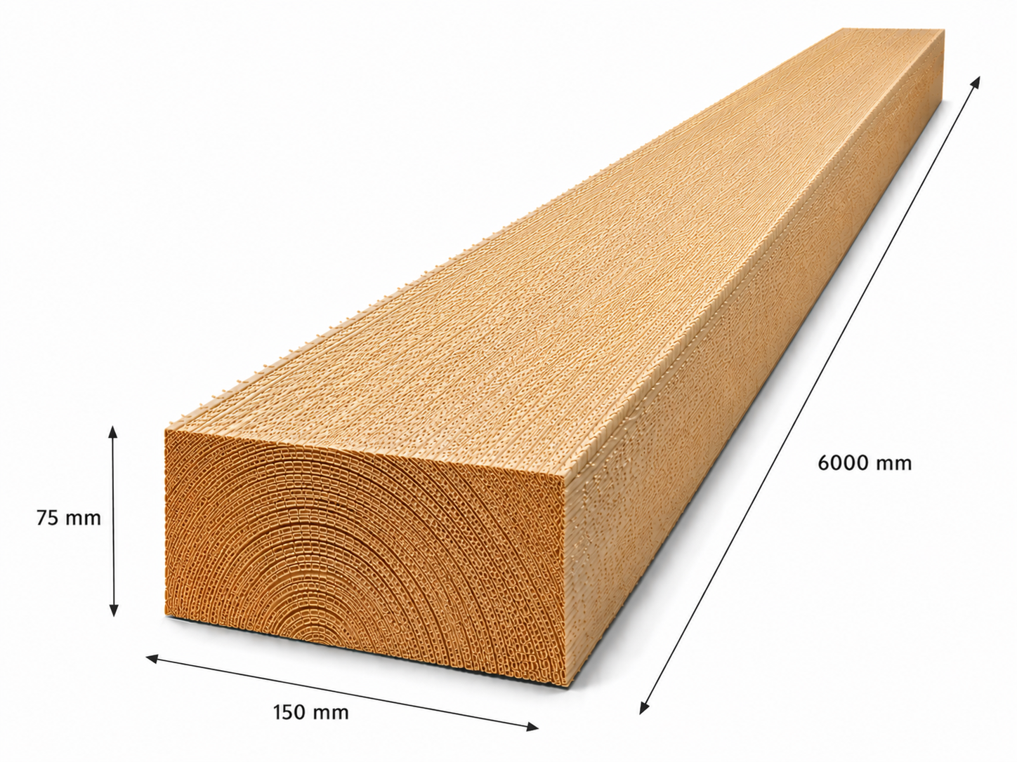 Luc C24 építő fűrészáru 75x150x6000 mm