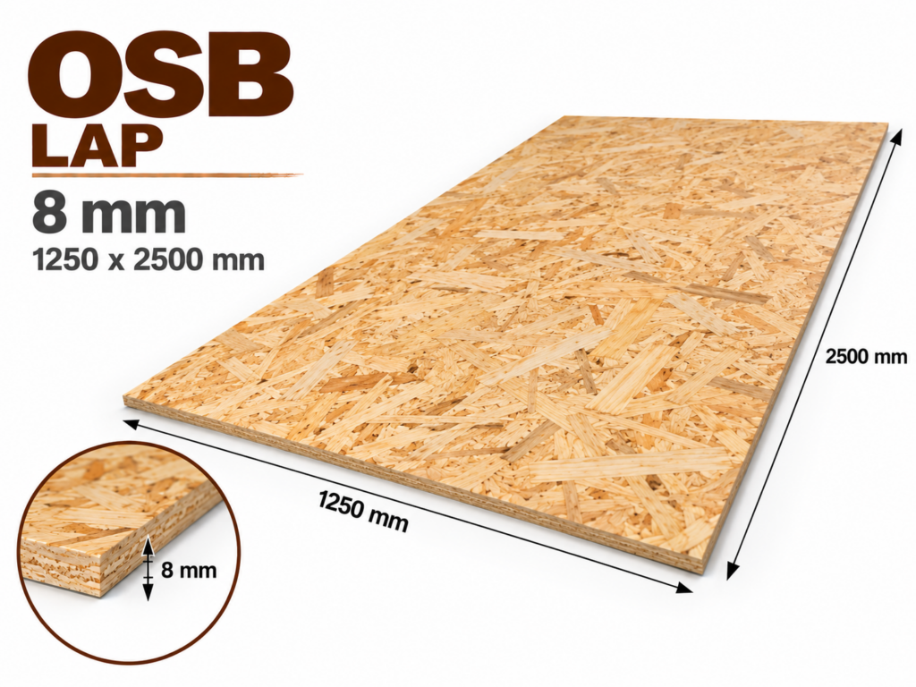 OSB-3 8 mm 1250x2500 mm