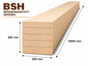Luc BSH látszó 200x200x13500 mm