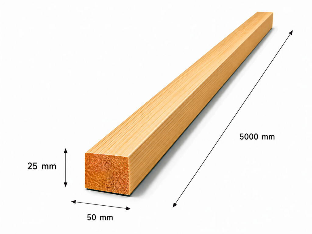 Luc építő léc 25x50x5000 mm