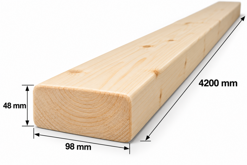 Finn luc szárított gyalult padló 48x98x4200 mm C24