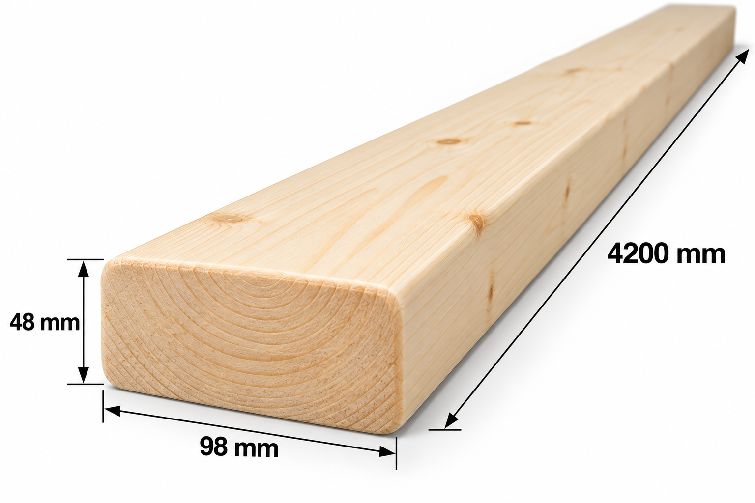 Finn luc szárított gyalult padló 48x98x4200 mm C24