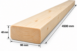 Finn luc szárított gyalult padló 48x98x4500 mm C24