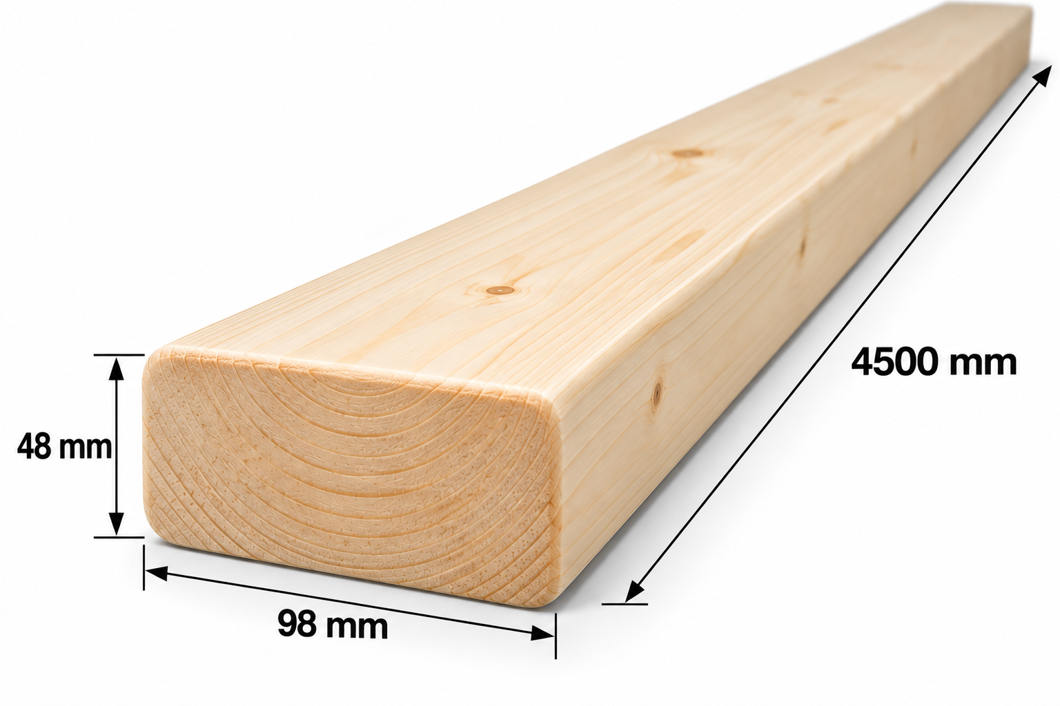 Finn luc szárított gyalult padló 48x98x4500 mm C24