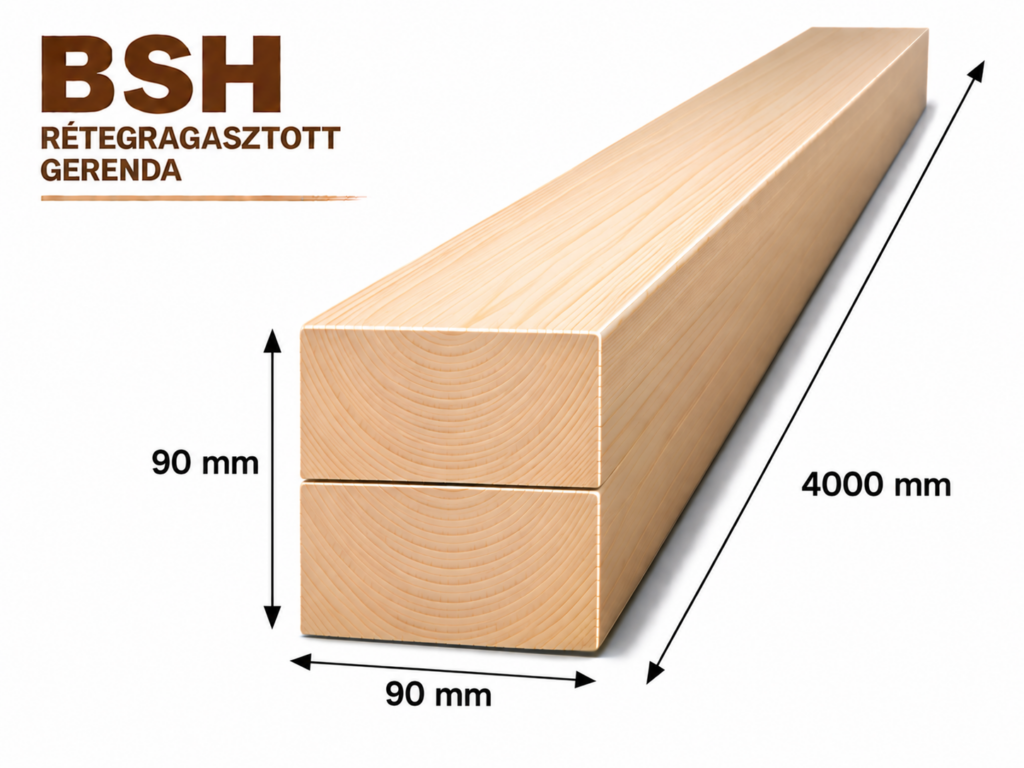 Luc BSH látszó 90x90x4000 mm