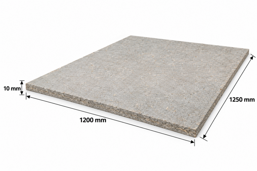 Betonyp lap 10 mm 1200x1250 mm