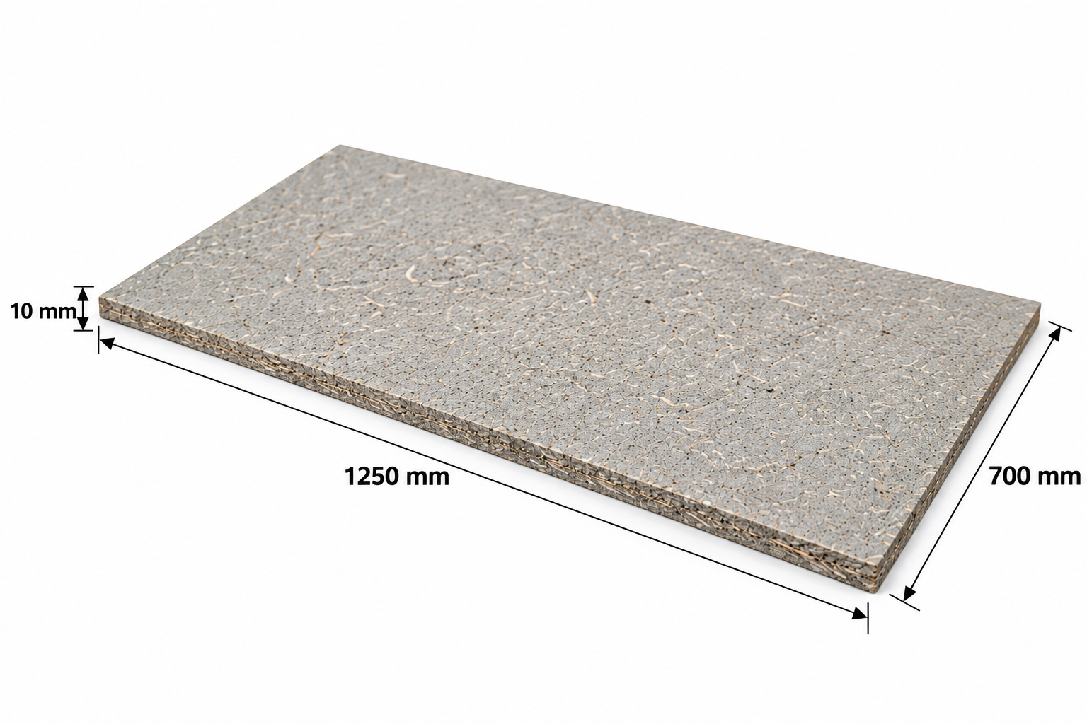 Betonyp lap 10 mm 1250×700 mm