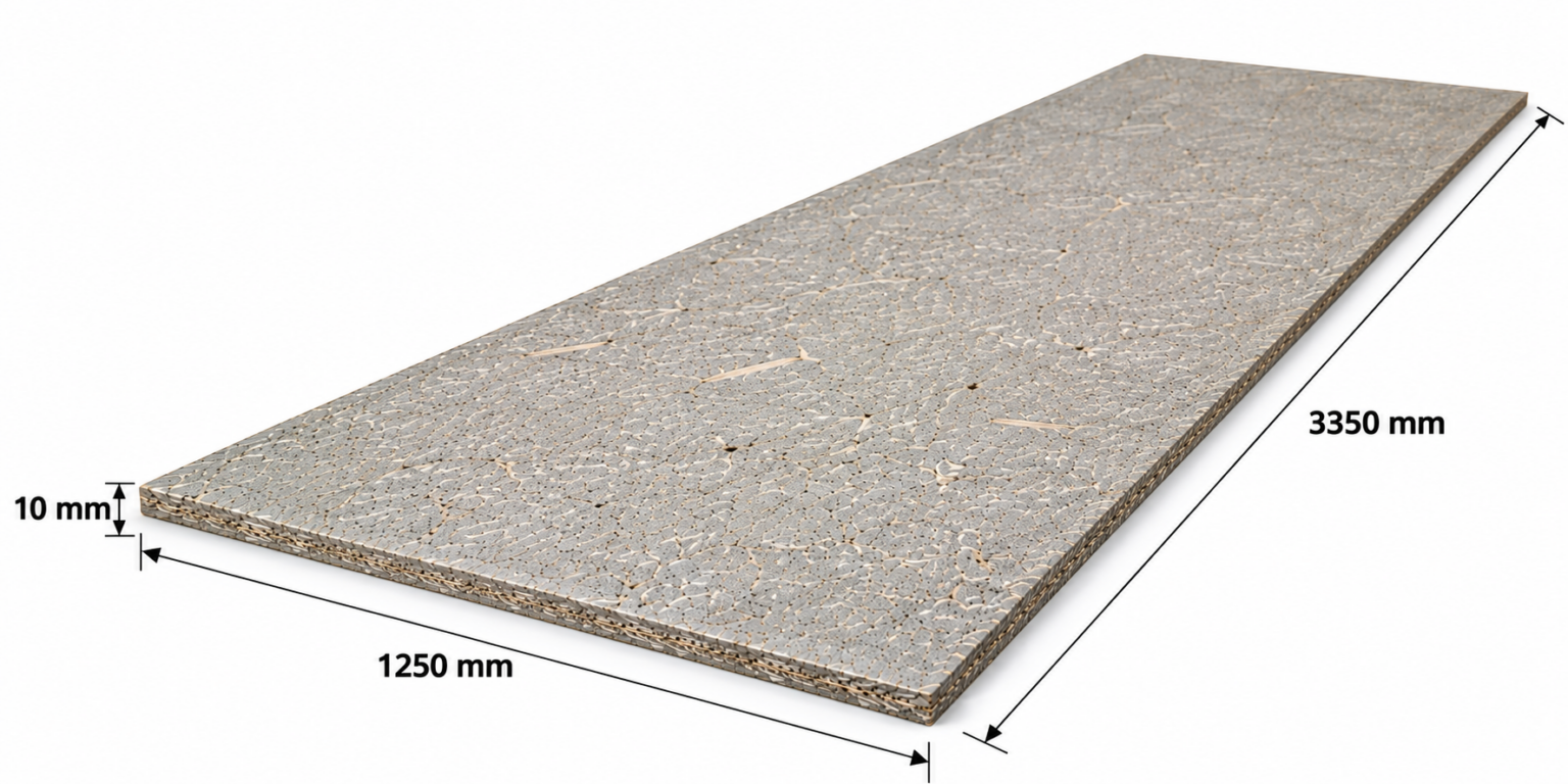 Betonyp lap 10 mm 1250×3350 mm