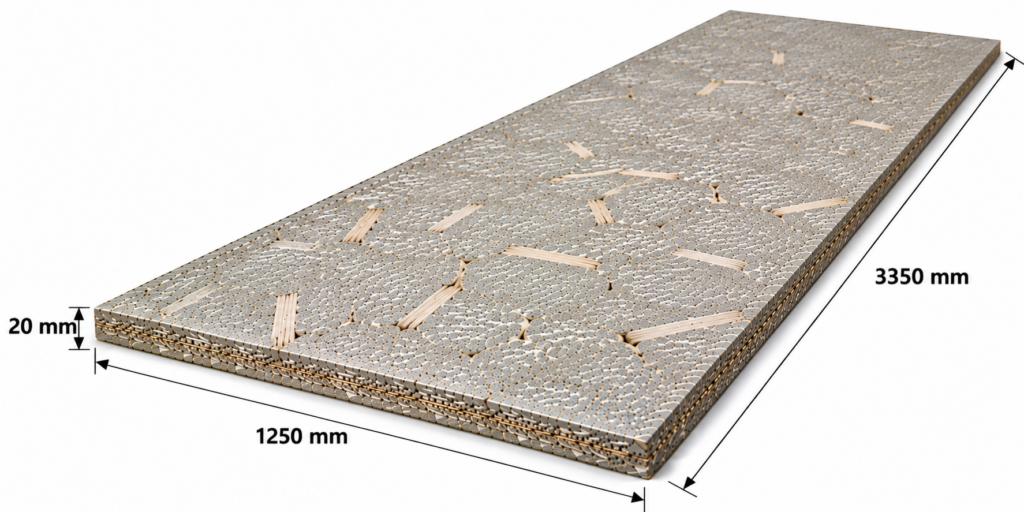 Betonyp lap 20 mm 1250x3350 mm
