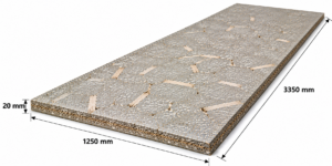Betonyp lap 20 mm 1250x3350 mm