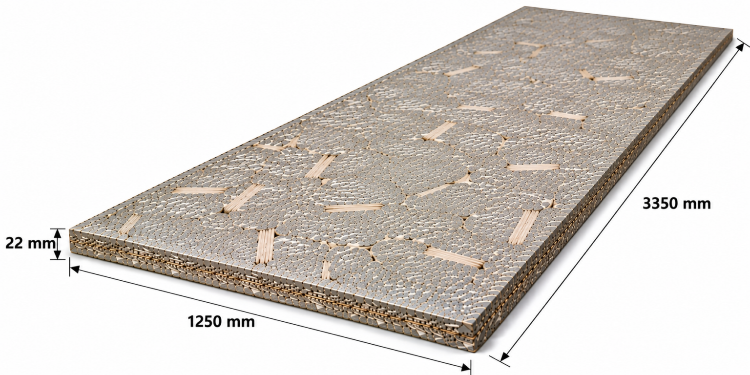 Betonyp lap 22 mm 1250×3350 mm
