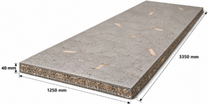 Betonyp lap 40 mm 1250x3350 mm