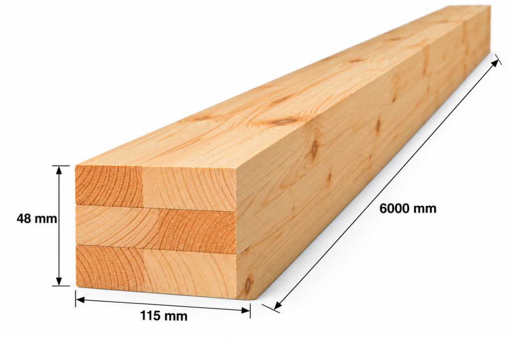 Borovi ajtó fríz HT 48x115x6000 mm radiális 3R