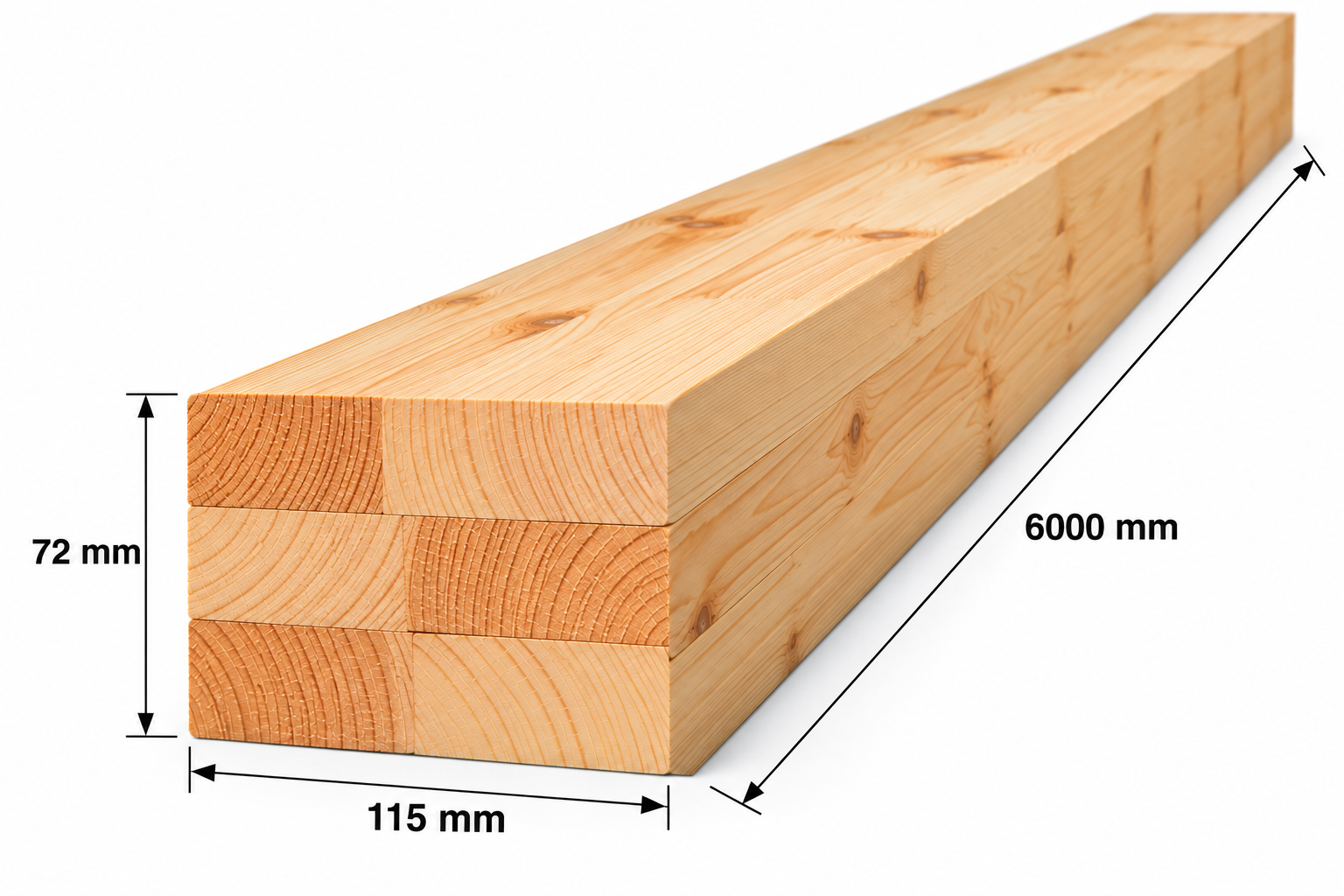 Borovi ajtó fríz HT 72x115x6000 mm radiális 3R