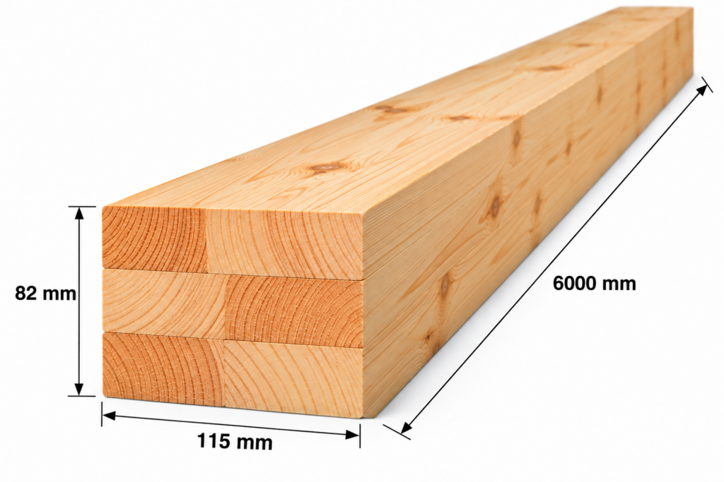 Borovi ajtó fríz HT 82x115x6000 mm radiális 3R