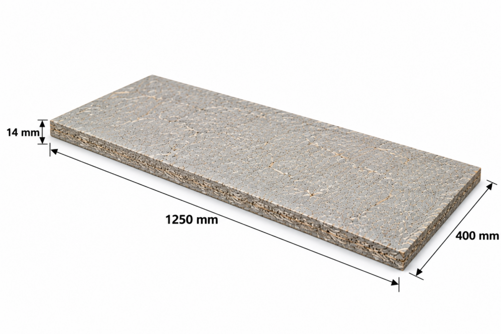 Betonyp lap 14 mm 1250x400 mm