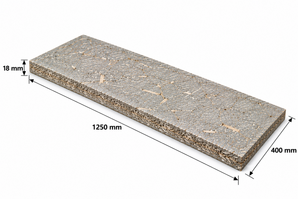 Betonyp lap 18 mm 400x1250 mm
