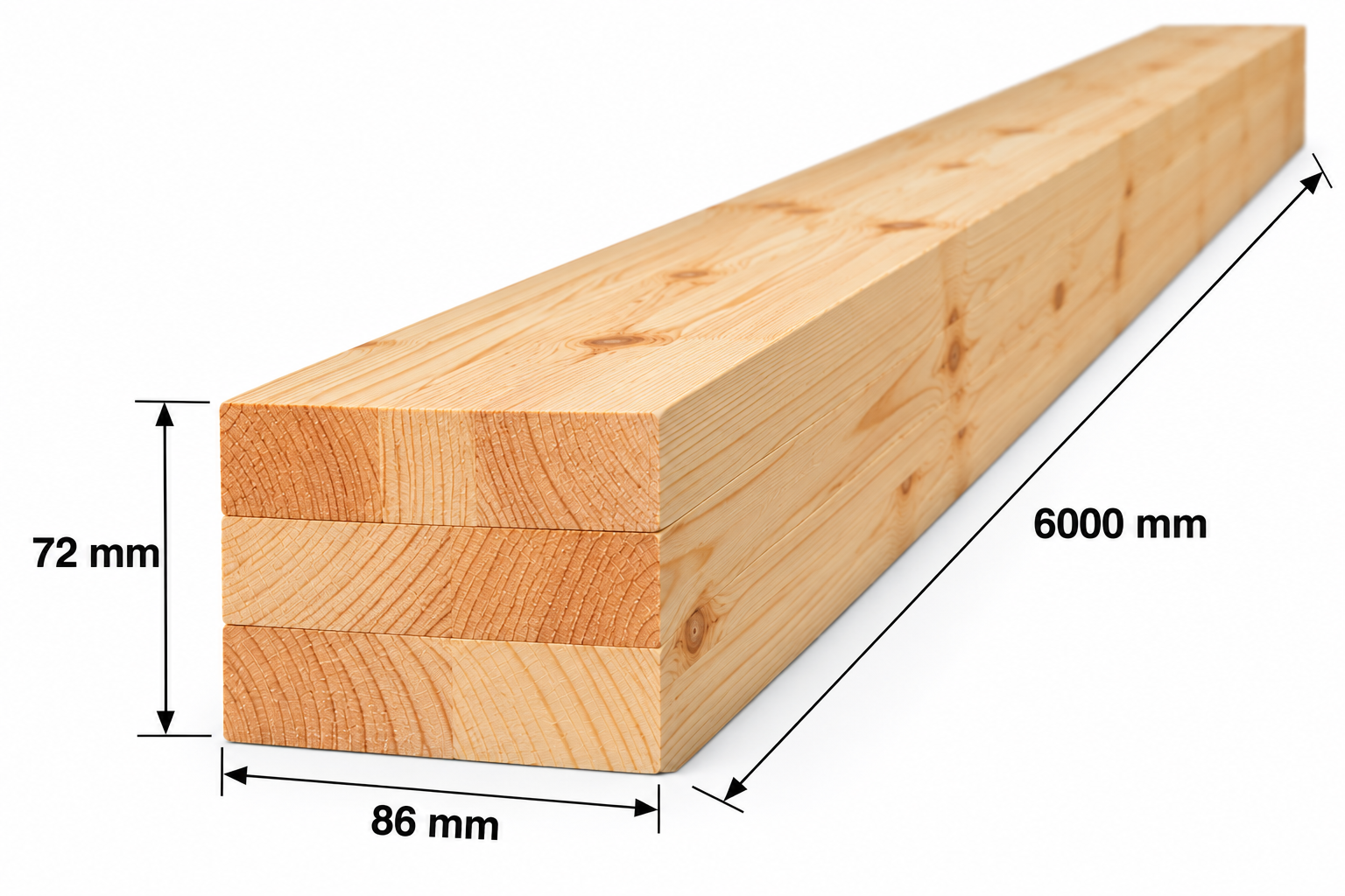 Borovi ablak fríz HT 72x86x6000 mm radiális 3R